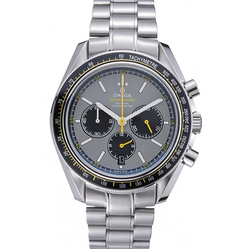 Mejor Réplicas Relojes Omega Speedmaster Blanco Gris correa de acero inoxidable 622051